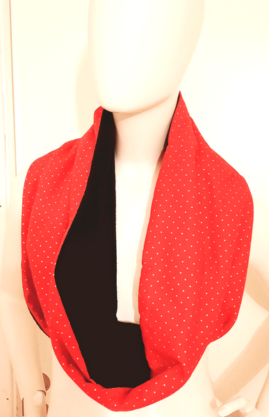 Ankara fleece lined cotton Scarf/snood