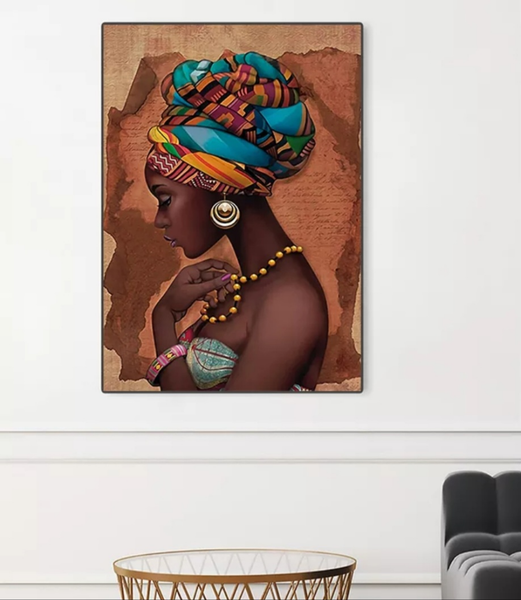 African woman Nordic Art and Painting(Unframed) 40*60cm