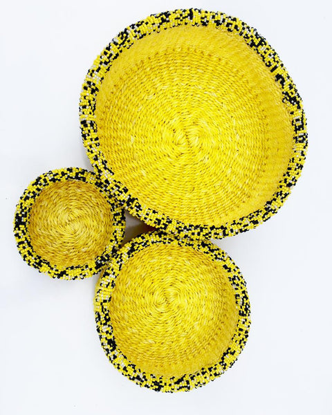 Beaded Basket. A set of 3