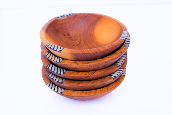 Olive wood /Salad bowls. Set of 5 pieces