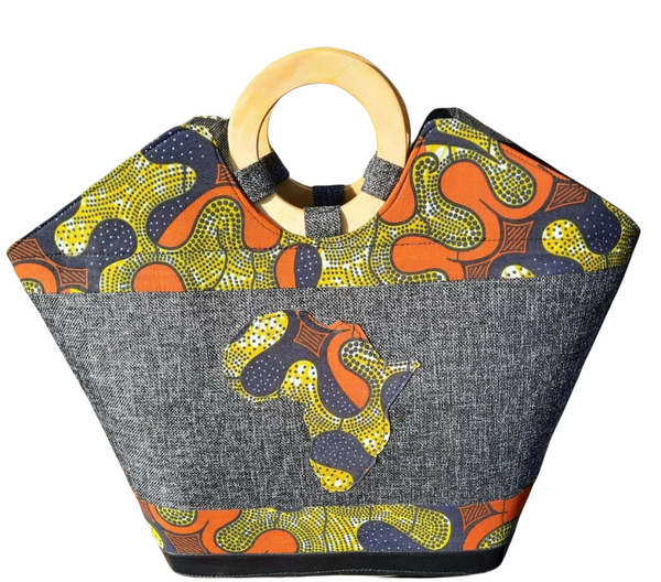 Safari  Wooden Handle Tote Bags