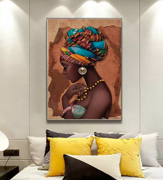 African woman Nordic Art and Painting(Unframed) 40*60cm